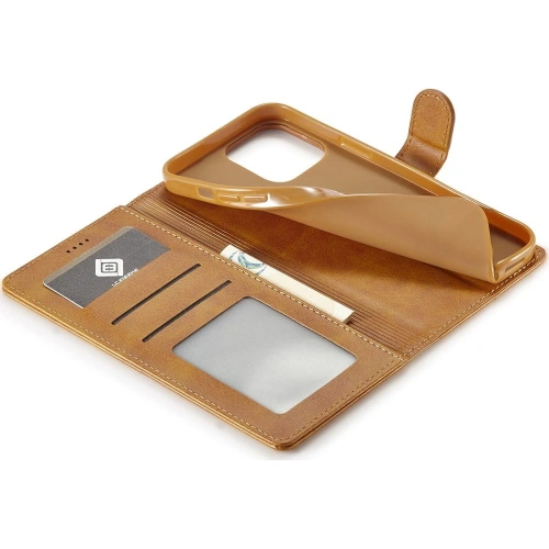 Etui Bizon Case Wallet do Apple iPhone 14 Pro jasnobrązowe