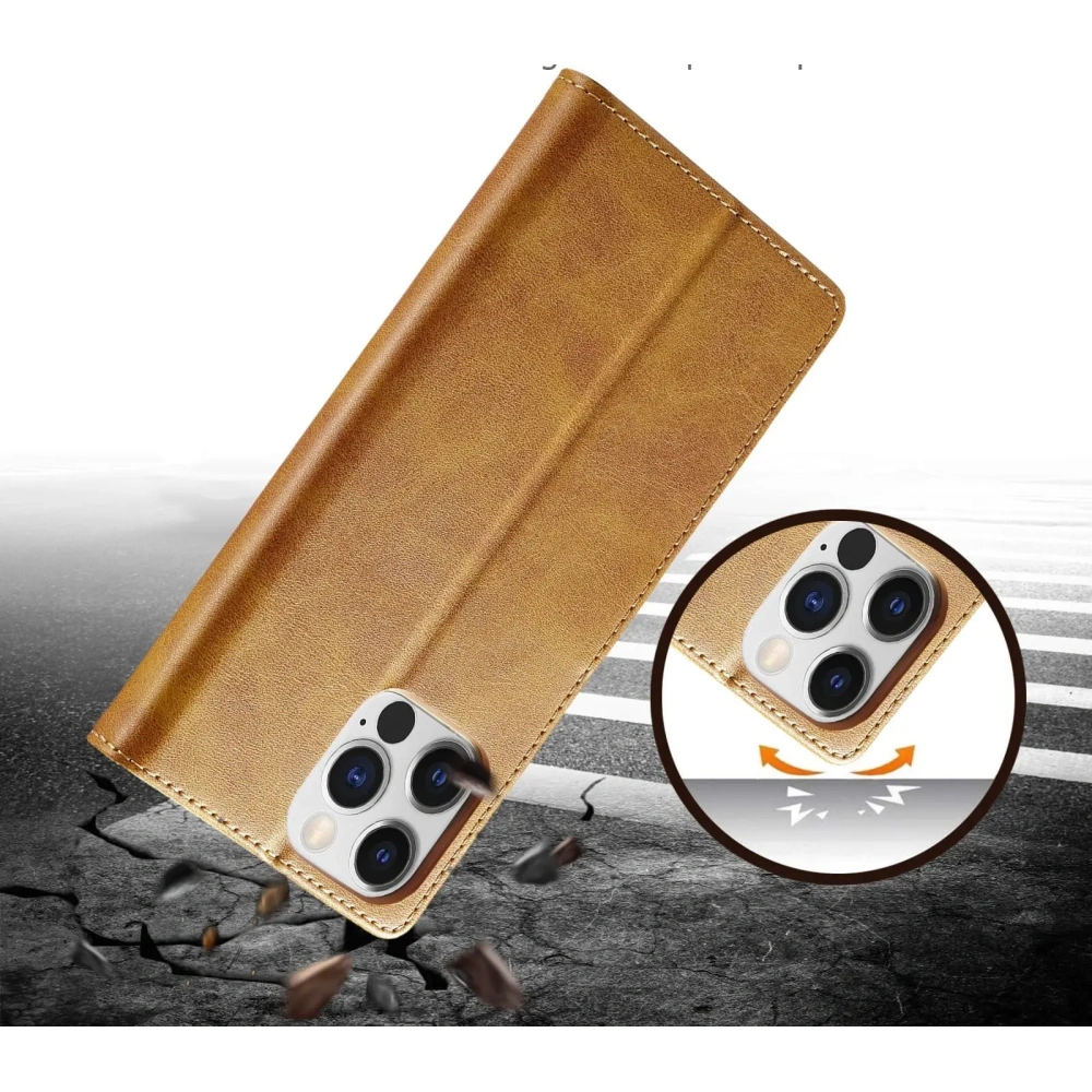Hurtownia GSM - Etui Bizon Case Wallet do Apple iPhone 14 Pro světle hnědé - BIZ230 - {ean13} - Hurt