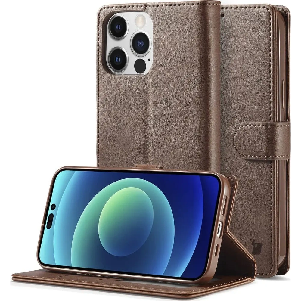 Hurtownia GSM - Bizon Case Wallet Apple iPhone 14 Pro maro închis - BIZ231 - {ean13} - Hurt