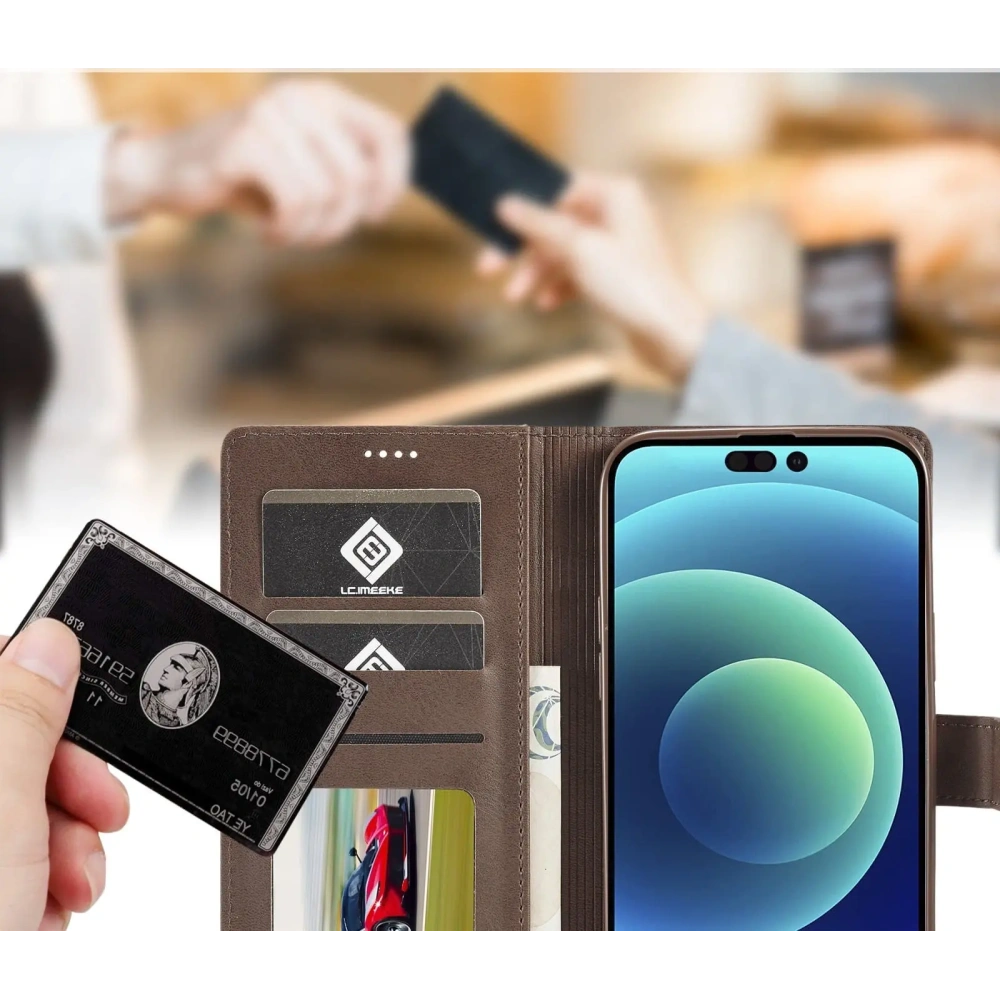 Hurtownia GSM - Bizon Case Wallet Apple iPhone 14 Pro maro închis - BIZ231 - {ean13} - Hurt
