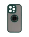 Hurtownia GSM - Etui z uchwytem na palec Bizon Case Hybrid Ring do Apple iPhone 14 Pro kouřové s tmavozeleným rámem - BIZ233 - {ean13} - Hurt