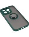 Hurtownia GSM - Etui z uchwytem na palec Bizon Case Hybrid Ring do Apple iPhone 14 Pro kouřové s tmavozeleným rámem - BIZ233 - {ean13} - Hurt