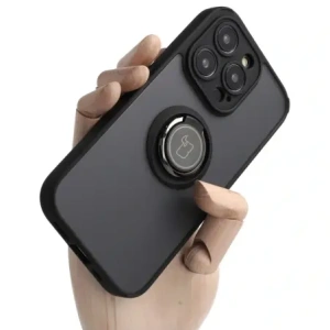 Wholesale Bizon Case Hybrid Ring Apple iPhone 14 Pro smoky with a black frame - BIZ234 - {ean13} - Hurt
