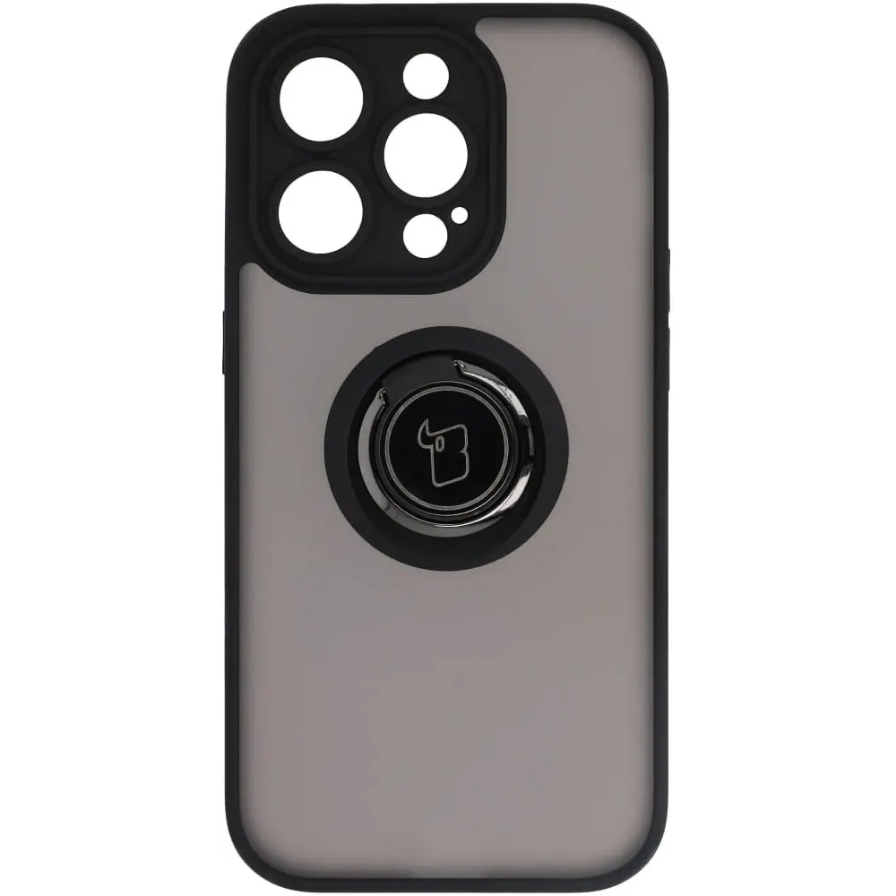 Wholesale Bizon Case Hybrid Ring Apple iPhone 14 Pro smoky with a black frame - BIZ234 - {ean13} - Hurt