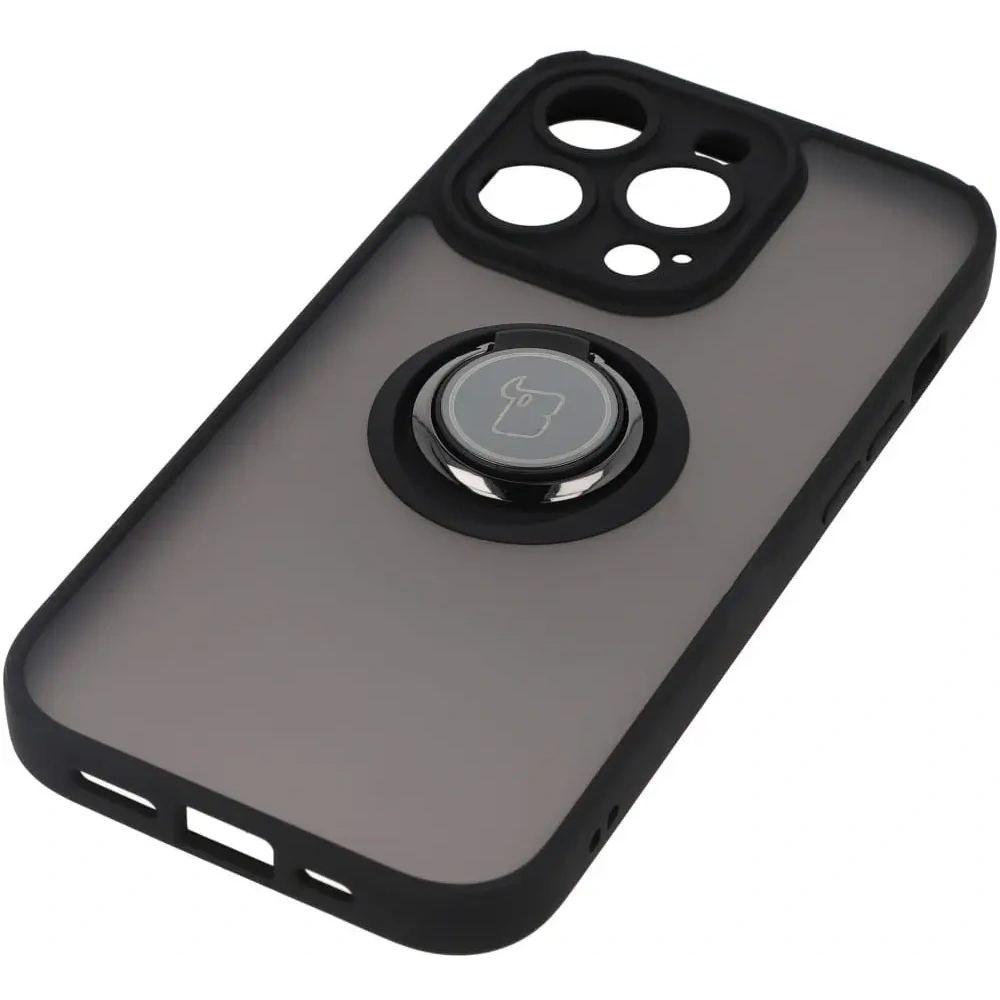Wholesale Bizon Case Hybrid Ring Apple iPhone 14 Pro smoky with a black frame - BIZ234 - {ean13} - Hurt