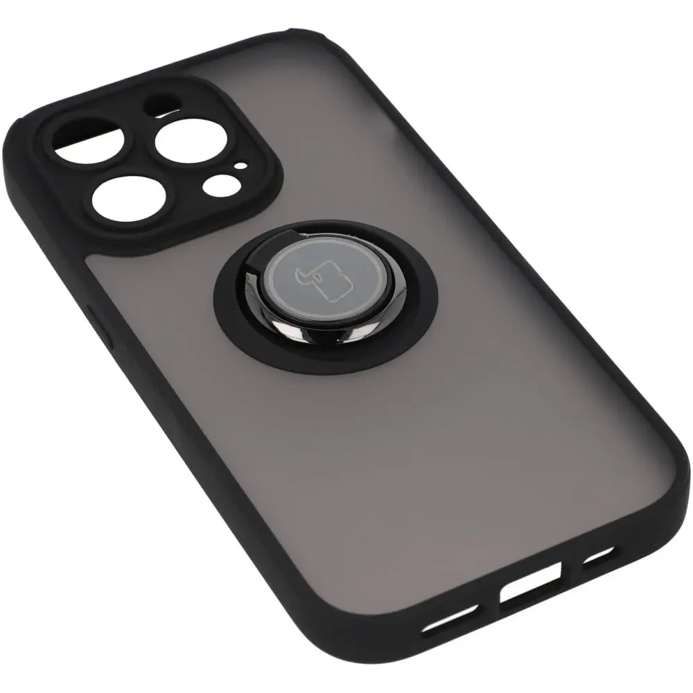 Wholesale Bizon Case Hybrid Ring Apple iPhone 14 Pro smoky with a black frame - BIZ234 - {ean13} - Hurt
