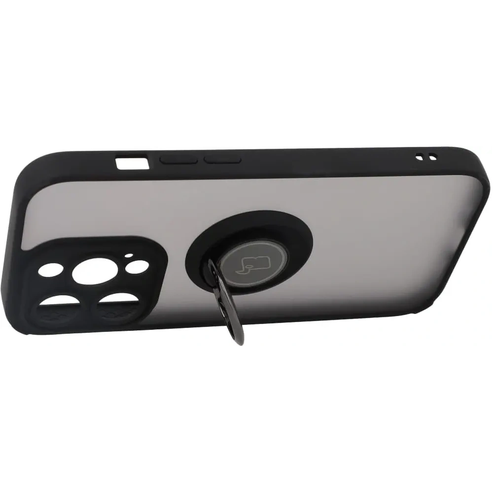 Wholesale Bizon Case Hybrid Ring Apple iPhone 14 Pro smoky with a black frame - BIZ234 - {ean13} - Hurt