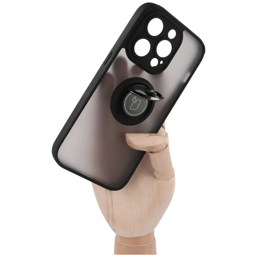 Hurtownia GSM - Bizon Case Hybrid Ring Apple iPhone 14 Pro rauchig mit einem schwarzen Rahmen - BIZ234 - {ean13} - Hurt