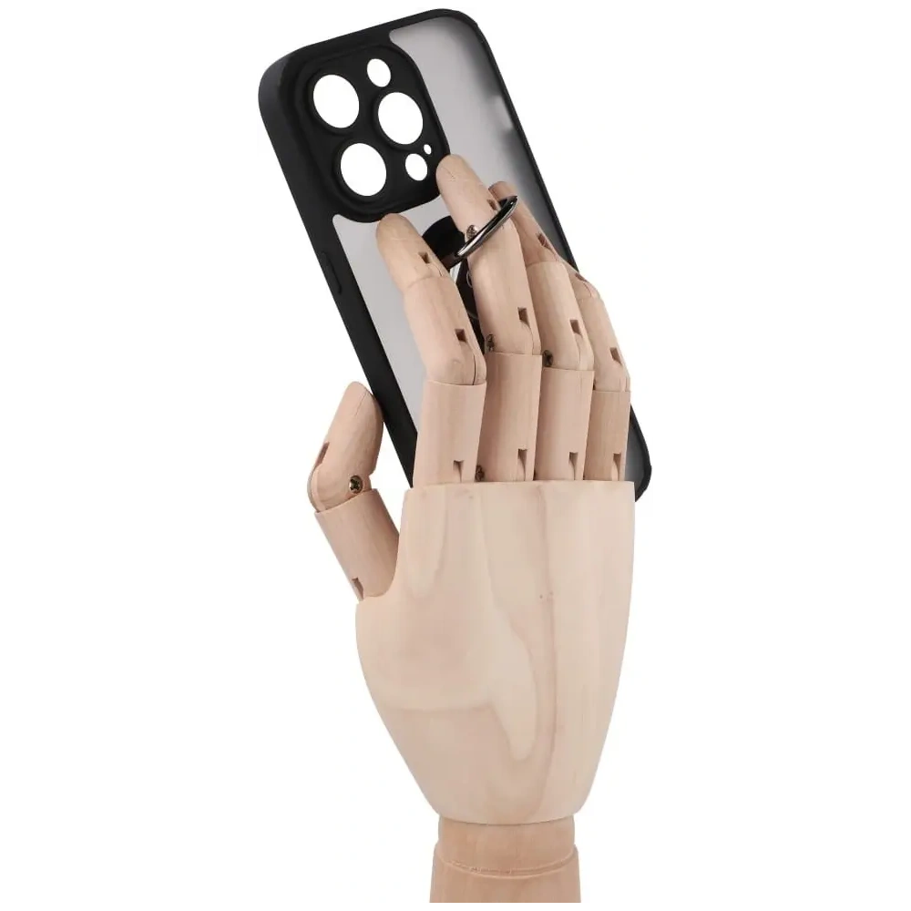 Wholesale Bizon Case Hybrid Ring Apple iPhone 14 Pro smoky with a black frame - BIZ234 - {ean13} - Hurt