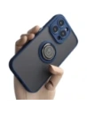 Wholesale Bizon Case Hybrid Ring Apple iPhone 14 Pro smoky with a navy blue frame - BIZ235 - {ean13} - Hurt