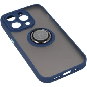 Hurtownia GSM - Bizon Case Hybrid Ring Apple iPhone 14 Pro rauchig mit einem marineblauen Rahmen - BIZ235 - {ean13} - Hurt