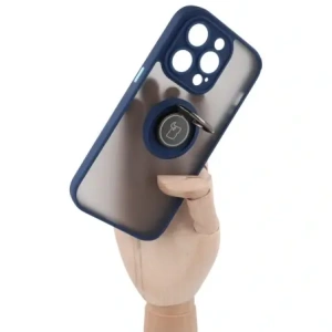 Hurtownia GSM - Bizon Case Hybrid Ring Apple iPhone 14 Pro fumuriu cu un cadru albastru închis - BIZ235 - {ean13} - Hurt