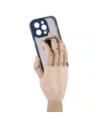 Wholesale Bizon Case Hybrid Ring Apple iPhone 14 Pro smoky with a navy blue frame - BIZ235 - {ean13} - Hurt