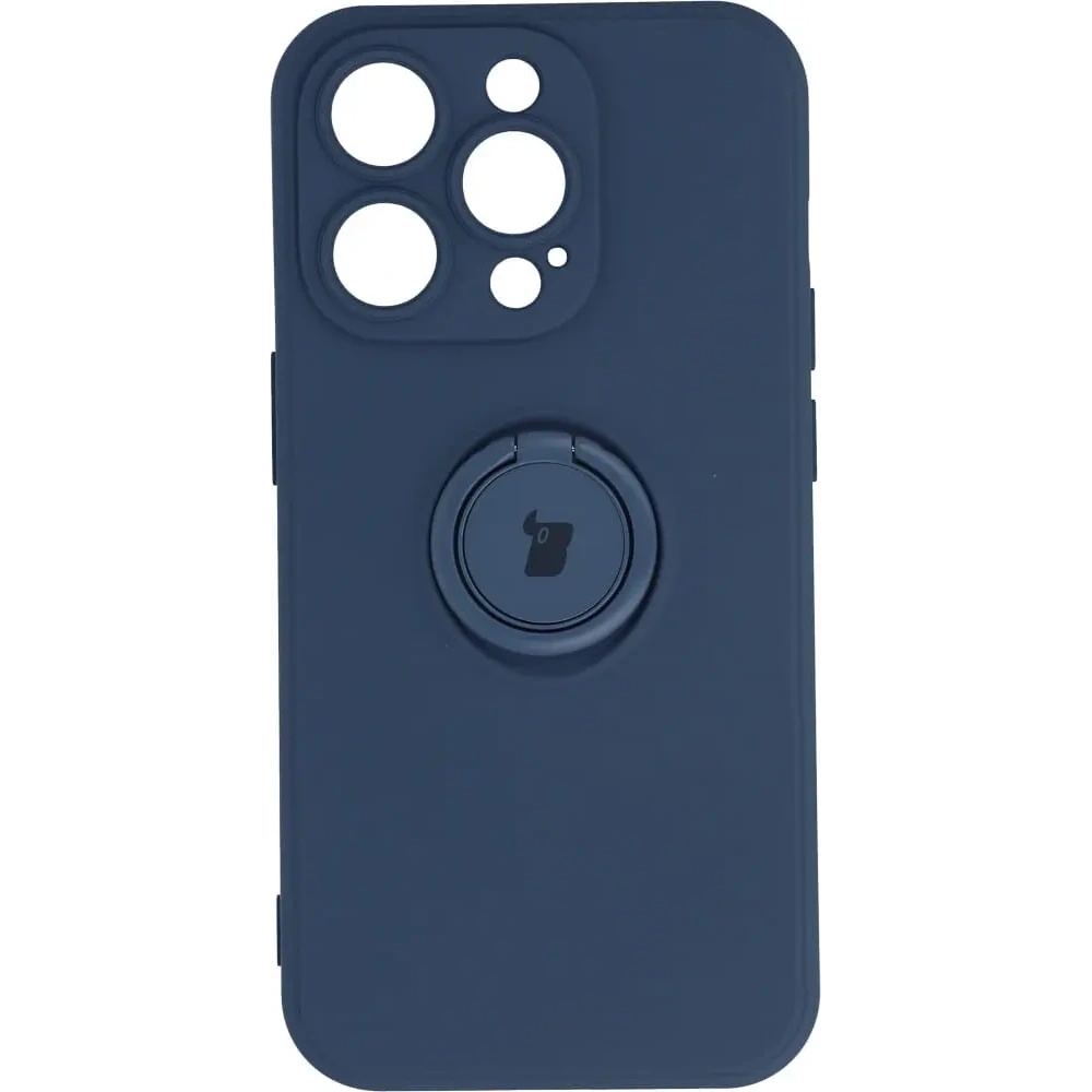 Wholesale Bizon Case Silicone Ring Sq Apple iPhone 14 Pro navy blue - BIZ236 - {ean13} - Hurt