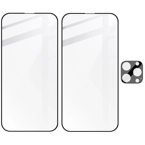 2x Szkło na ekran + szkło na aparat BIZON do Apple iPhone 14 Pro