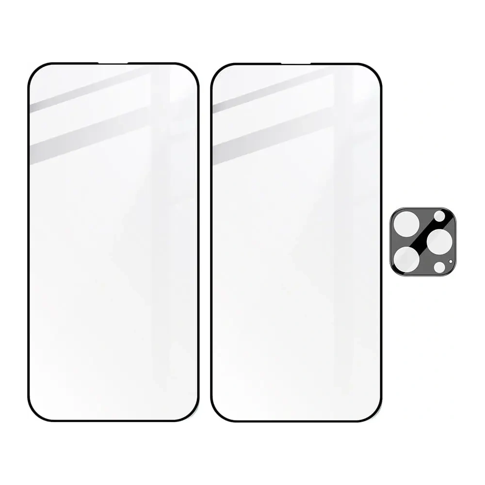 Wholesale BIZON 2x screen glass + camera glass Apple iPhone 14 Pro - BIZ237 - {ean13} - Hurt
