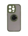 Wholesale Bizon Case Hybrid Ring Apple iPhone 14 Pro smoky with a green frame - BIZ238 - {ean13} - Hurt