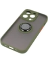 Wholesale Bizon Case Hybrid Ring Apple iPhone 14 Pro smoky with a green frame - BIZ238 - {ean13} - Hurt