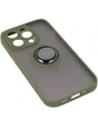 Wholesale Bizon Case Hybrid Ring Apple iPhone 14 Pro smoky with a green frame - BIZ238 - {ean13} - Hurt