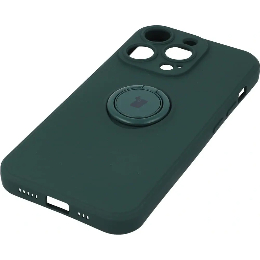 Wholesale Bizon Case Silicone Ring Sq Apple iPhone 14 Pro dark green - BIZ239 - {ean13} - Hurt