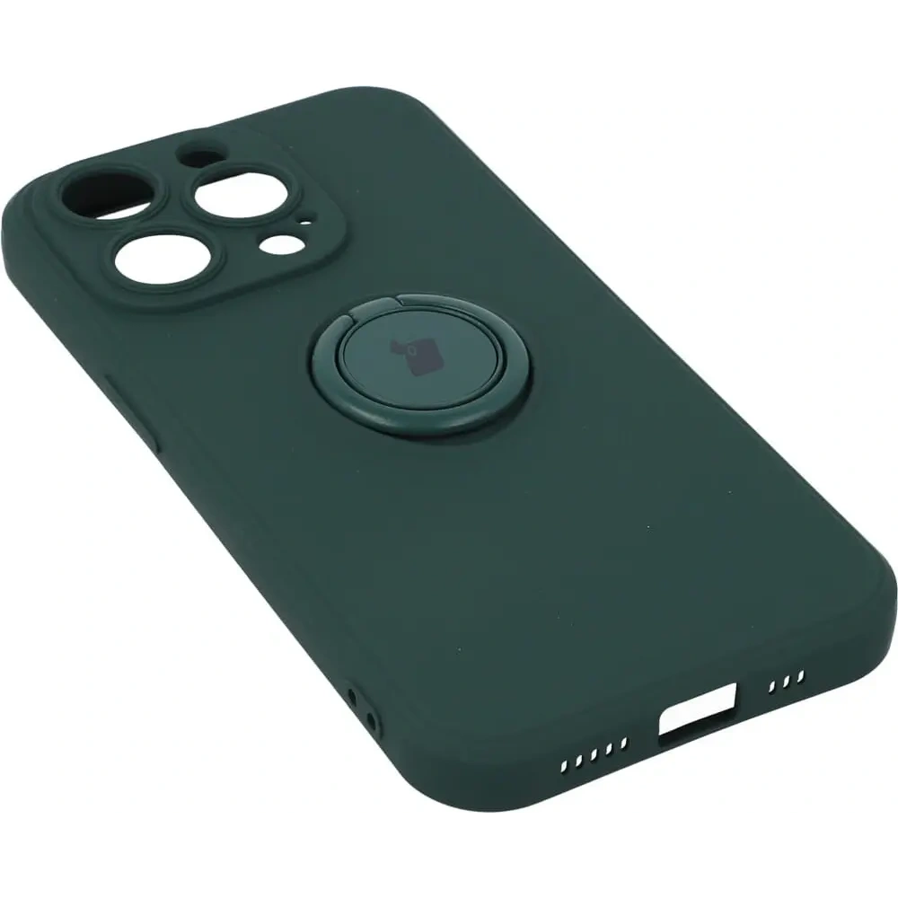 Wholesale Bizon Case Silicone Ring Sq Apple iPhone 14 Pro dark green - BIZ239 - {ean13} - Hurt