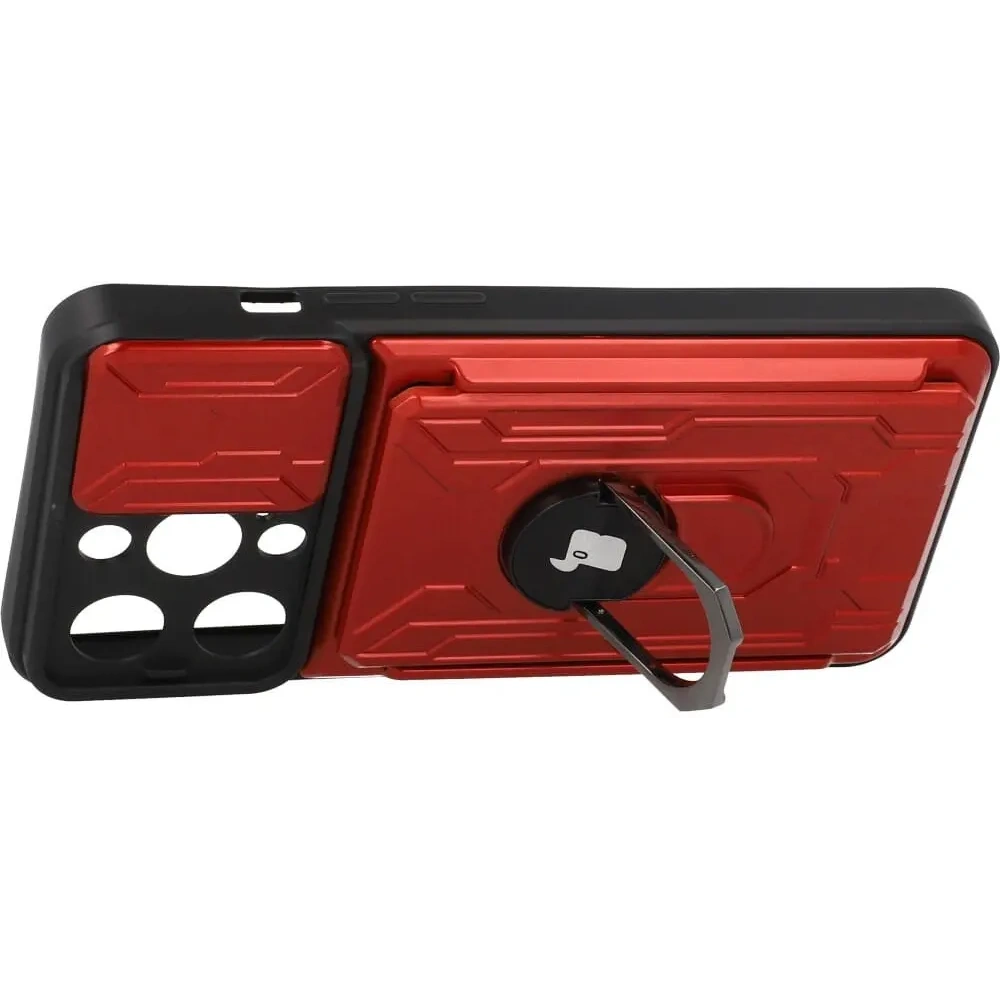 Wholesale Bizon Case Camshield Card Slot Ring Apple iPhone 14 Pro red - BIZ240 - {ean13} - Hurt