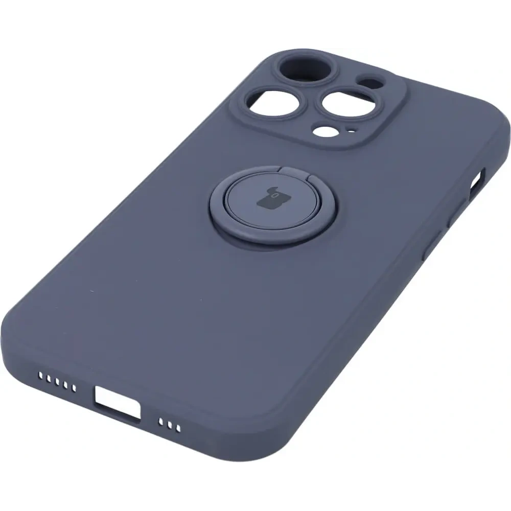 Hurtownia GSM - Etui Bizon Case Silicone Ring Sq do Apple iPhone 14 Pro šedé - BIZ243 - {ean13} - Hurt