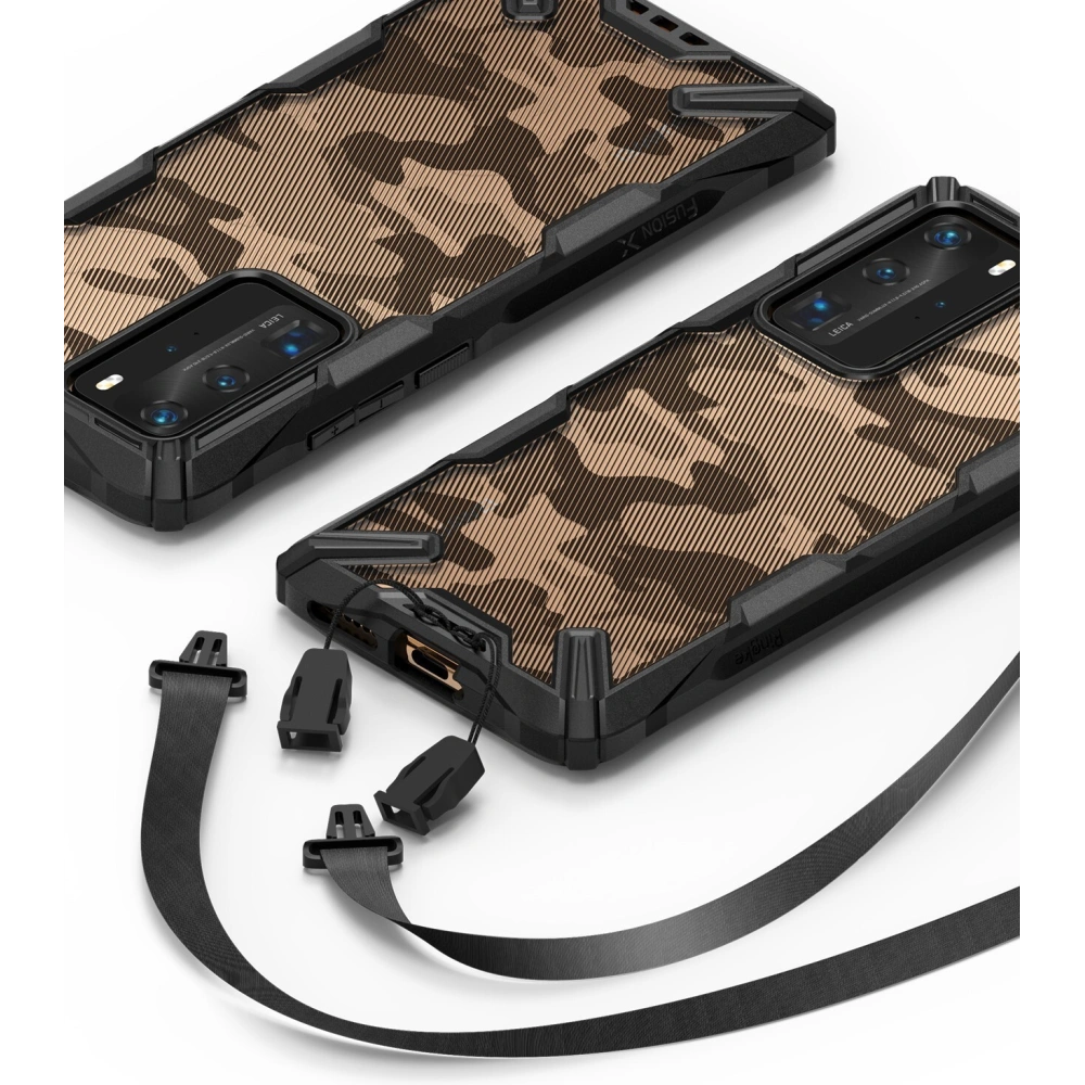 Hurtownia GSM - Etui Ringke Fusion-X Huawei P40 Pro Camo (Moro) Black - RGK1147MOB - {ean13} - Hurt