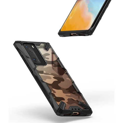 Etui Ringke Fusion-X Huawei P40 Pro Camo (Moro) Black