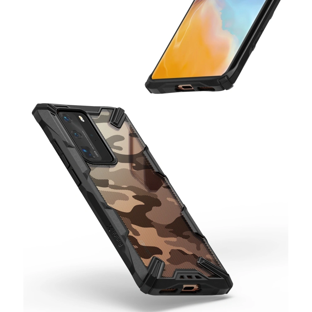 Hurtownia GSM - Etui Ringke Fusion-X Huawei P40 Pro Camo (Moro) Black - RGK1147MOB - {ean13} - Hurt