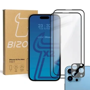 Hurtownia GSM - BIZON 2x képernyő üveg + kamera üveg Apple iPhone 14 Pro Max - BIZ250 - {ean13} - Hurt