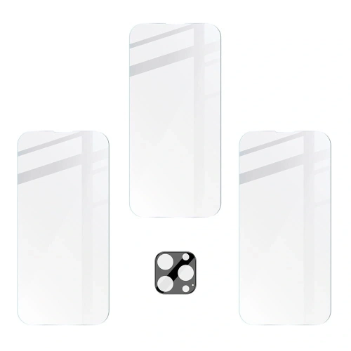 3x Szkło na ekran + szkło na aparat BIZON do Apple iPhone 14 Pro Max