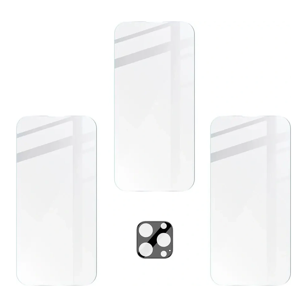 Hurtownia GSM - BIZON 3x sticlă de ecran + sticlă de cameră Apple iPhone 14 Pro Max - BIZ253 - {ean13} - Hurt