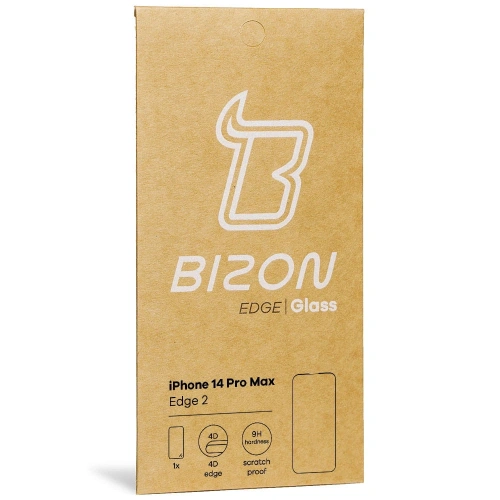 Szkło hartowane Bizon Glass Edge 2 do Apple iPhone 14 Pro Max czarne