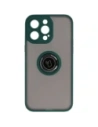 Wholesale Bizon Case Hybrid Ring Apple iPhone 14 Pro Max smoky with a dark green frame - BIZ256 - {ean13} - Hurt