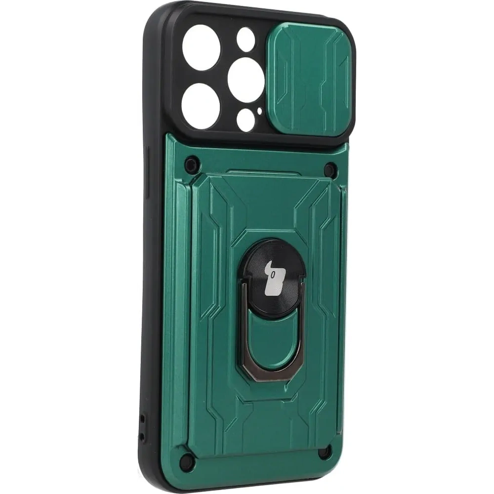 Hurtownia GSM - Etui Bizon Case Camshield Card Slot Ring do Apple iPhone 14 Pro Max zelené - BIZ257 - {ean13} - Hurt