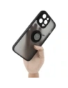 Hurtownia GSM - Etui z uchwytem na palec Bizon Case Hybrid Ring do Apple iPhone 14 Pro Max kouřové s černým rámečkem - BIZ259 - {ean13} - Hurt