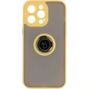 Wholesale Bizon Case Hybrid Ring Apple iPhone 14 Pro Max smoky with a yellow frame - BIZ260 - {ean13} - Hurt