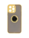 Wholesale Bizon Case Hybrid Ring Apple iPhone 14 Pro Max smoky with a yellow frame - BIZ260 - {ean13} - Hurt