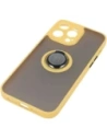 Wholesale Bizon Case Hybrid Ring Apple iPhone 14 Pro Max smoky with a yellow frame - BIZ260 - {ean13} - Hurt