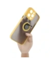 Wholesale Bizon Case Hybrid Ring Apple iPhone 14 Pro Max smoky with a yellow frame - BIZ260 - {ean13} - Hurt