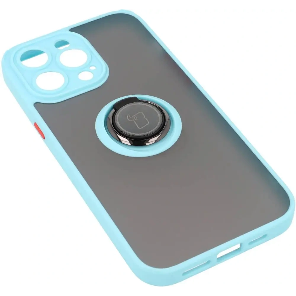 Hurtownia GSM - Bizon Case Hybrid Ring Apple iPhone 14 Pro Max rauchig mit einem hellblauen Rahmen - BIZ261 - {ean13} - Hurt