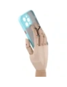 Wholesale Bizon Case Hybrid Ring Apple iPhone 14 Pro Max smoky with a light blue frame - BIZ261 - {ean13} - Hurt