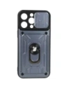 Bizon Case Camshield Card Slot Ring Apple iPhone 14 Pro Max grau