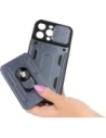 Hurtownia GSM - Bizon Case Camshield Slot pentru Card Ring Apple iPhone 14 Pro Max gri - BIZ262 - {ean13} - Hurt
