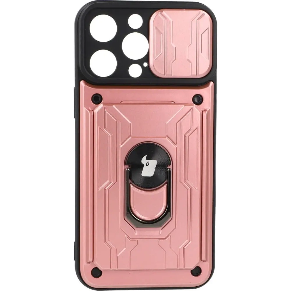 Wholesale Bizon Case Camshield Card Slot Ring Apple iPhone 14 Pro Max light pink - BIZ263 - {ean13} - Hurt