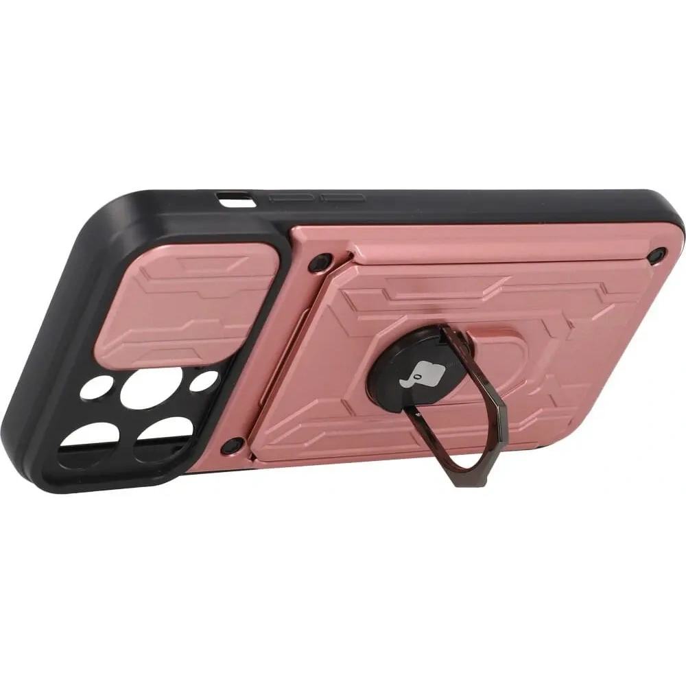 Wholesale Bizon Case Camshield Card Slot Ring Apple iPhone 14 Pro Max light pink - BIZ263 - {ean13} - Hurt