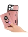 Wholesale Bizon Case Camshield Card Slot Ring Apple iPhone 14 Pro Max light pink - BIZ263 - {ean13} - Hurt