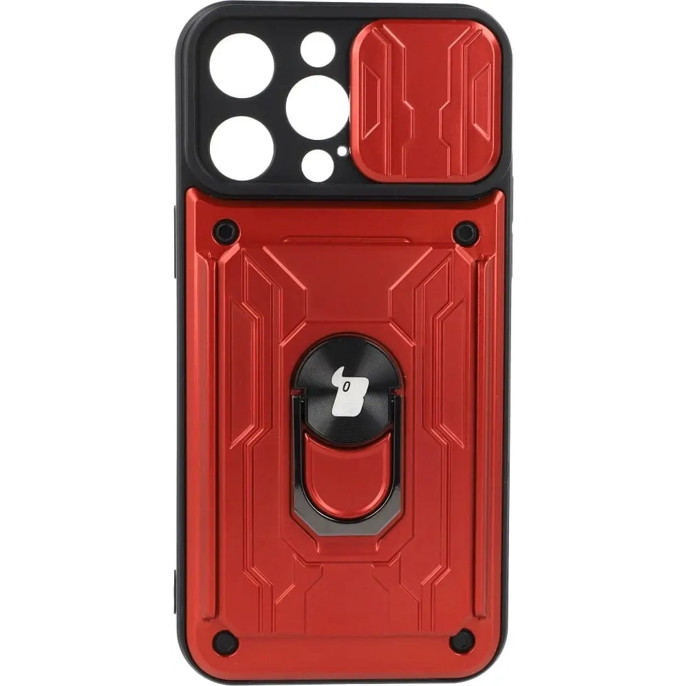 Wholesale Bizon Case Camshield Card Slot Ring Apple iPhone 14 Pro Max red - BIZ264 - {ean13} - Hurt