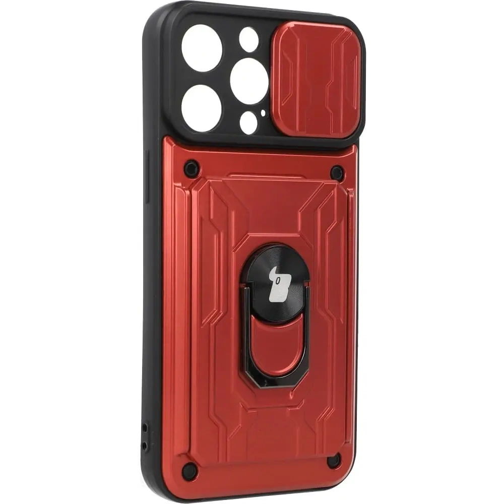 Wholesale Bizon Case Camshield Card Slot Ring Apple iPhone 14 Pro Max red - BIZ264 - {ean13} - Hurt